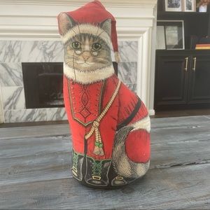 Vintage Fidder’s Elbow Santa Cat Cloth Doorstop